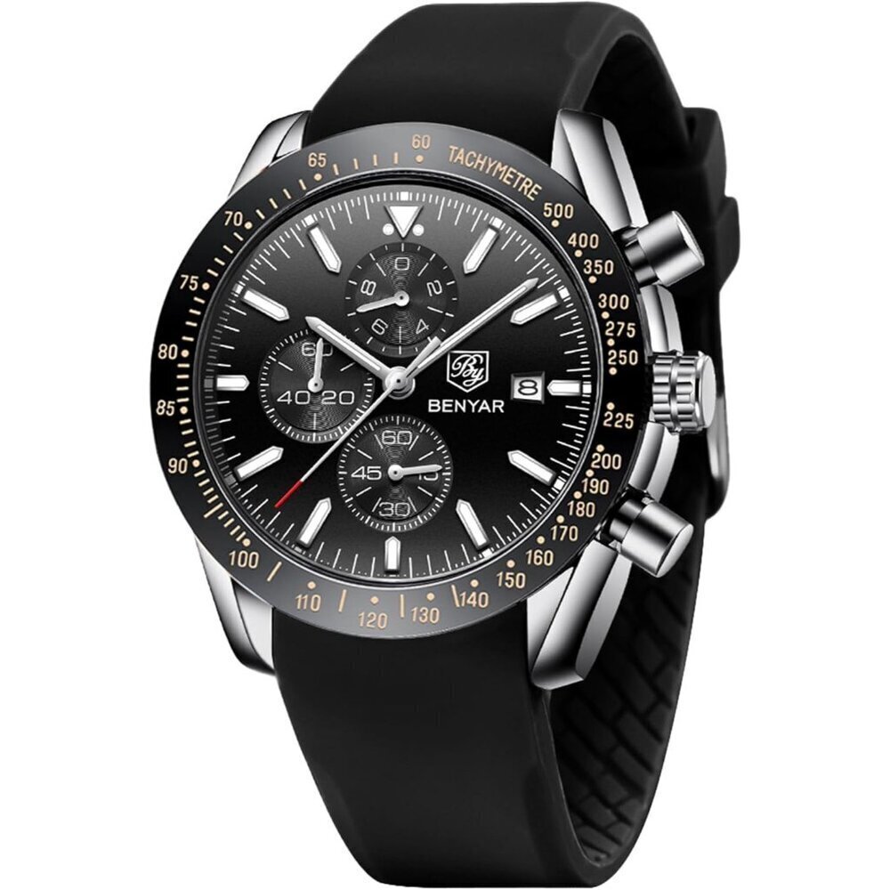 ⚡Watches for Men Analog Quartz Chronograph 30M Waterproof Luminous Big Face